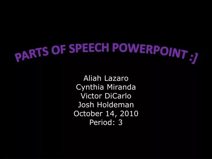 parts of speech powerpoint