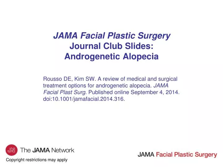 jama facial plastic surgery journal club slides androgenetic alopecia