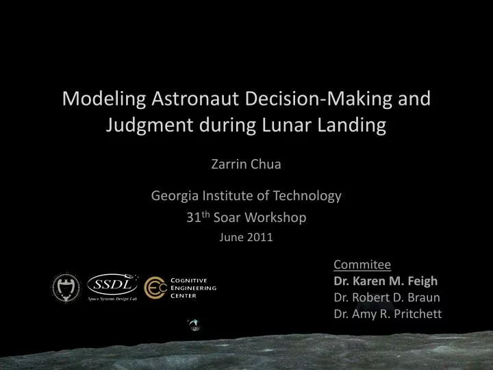 modeling astronaut decision making and judgment during lunar landing