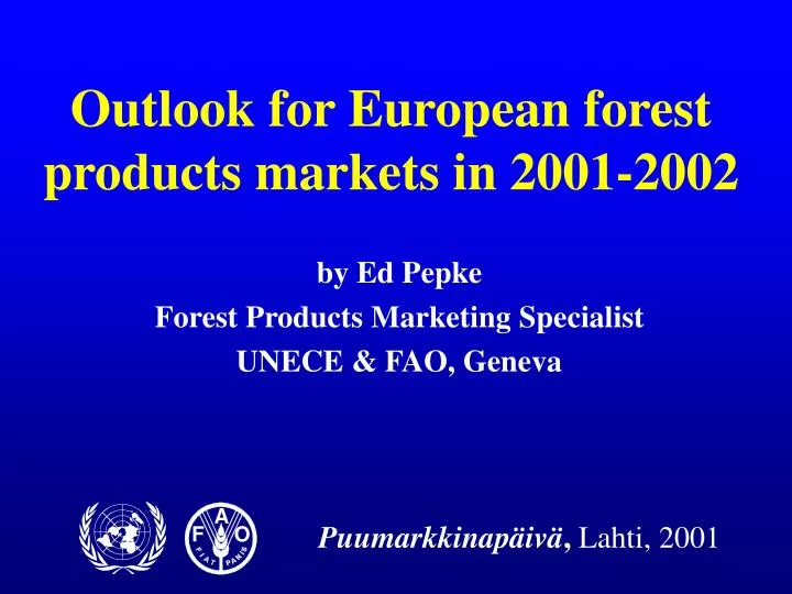 outlook for european forest products markets in 2001 2002