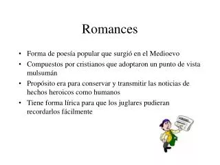 romances