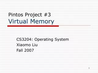 pintos project 3 virtual memory