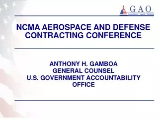 NCMA AEROSPACE AND DEFENSE CONTRACTING CONFERENCE