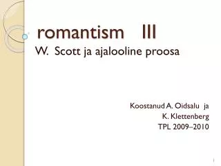 romantism iii