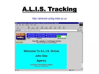 A.L.I.S. Tracking