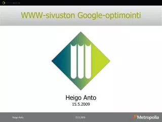 www sivuston google optimointi