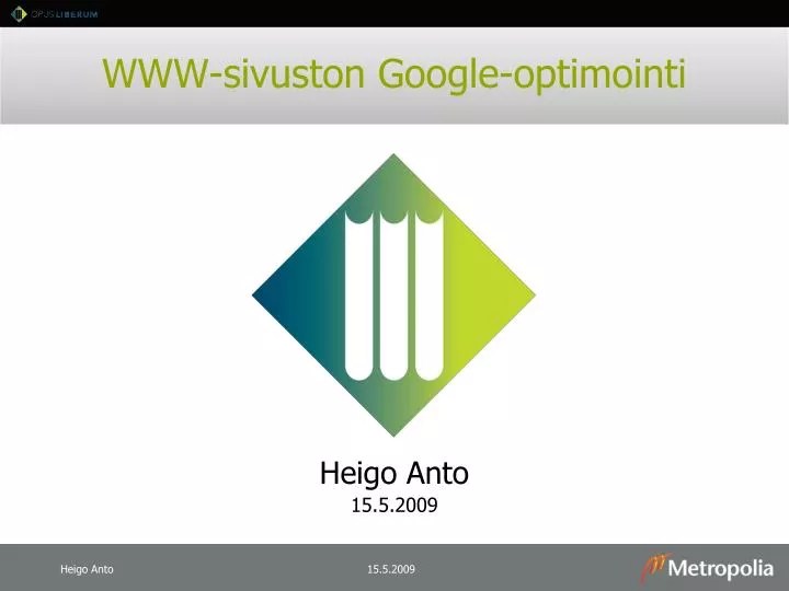 www sivuston google optimointi