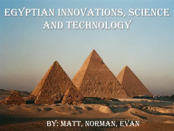egyptian innovations science and technology