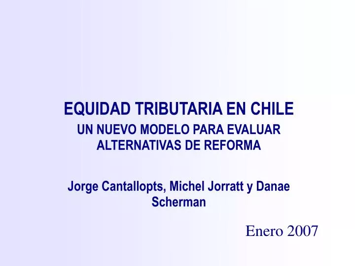 equidad tributaria en chile