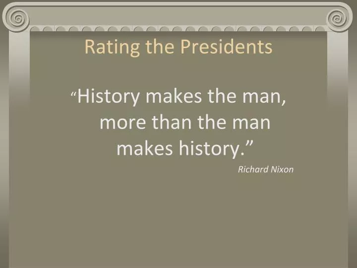 rating the presidents