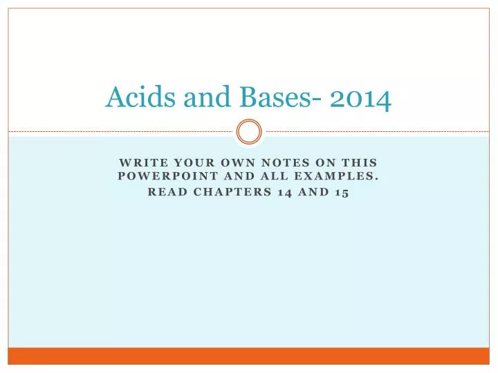 acids and bases 2014