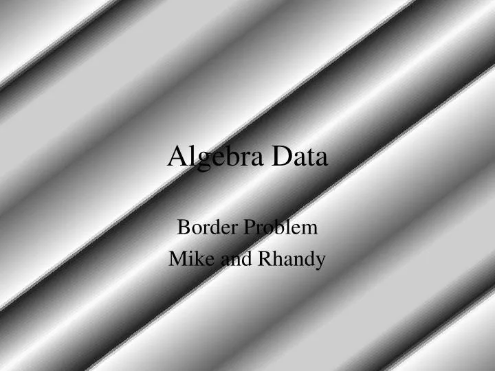 algebra data