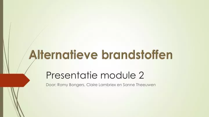 presentatie module 2