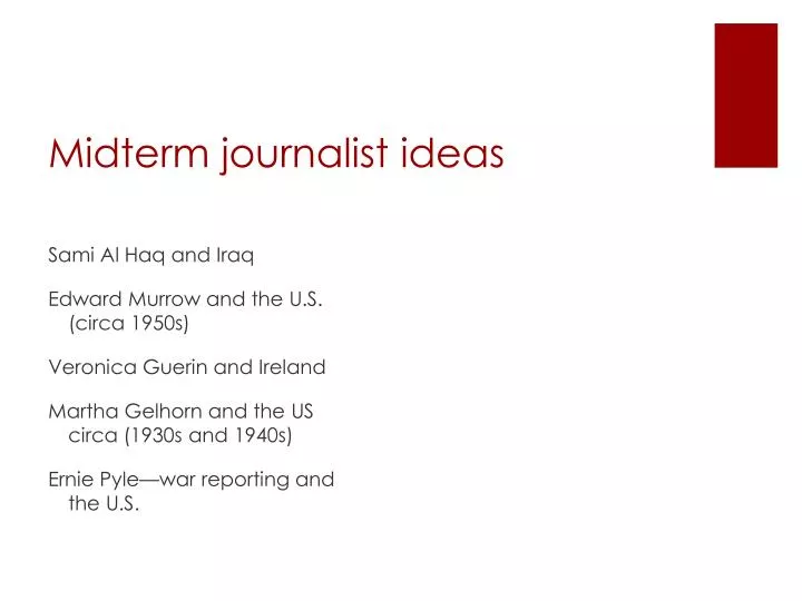 midterm journalist ideas