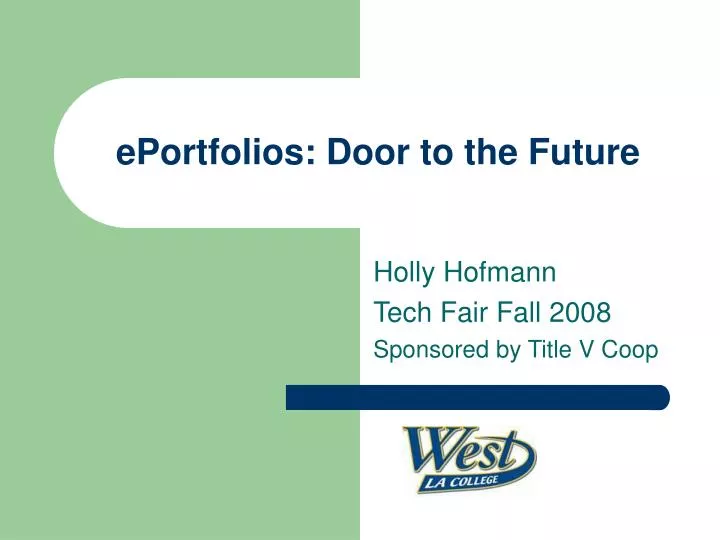 eportfolios door to the future