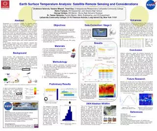 Earth Surface Temperature Analysis: Satellite Remote Sensing and Considerations