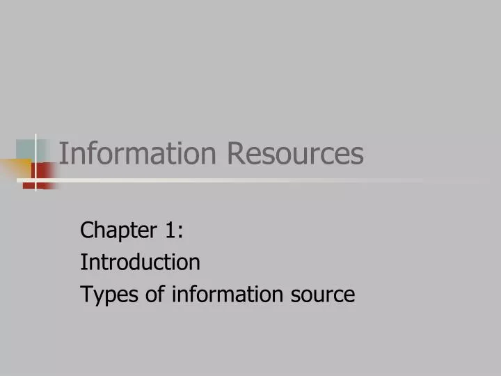 information resources