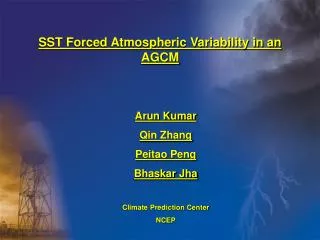 SST Forced Atmospheric Variability in an AGCM