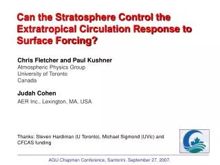 Can the Stratosphere Control the Extratropical Circulation Response to Surface Forcing?