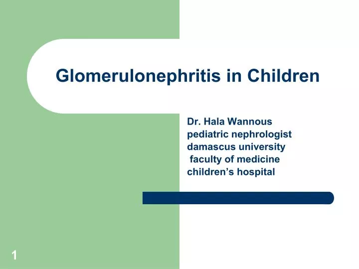 glomerulonephritis in children