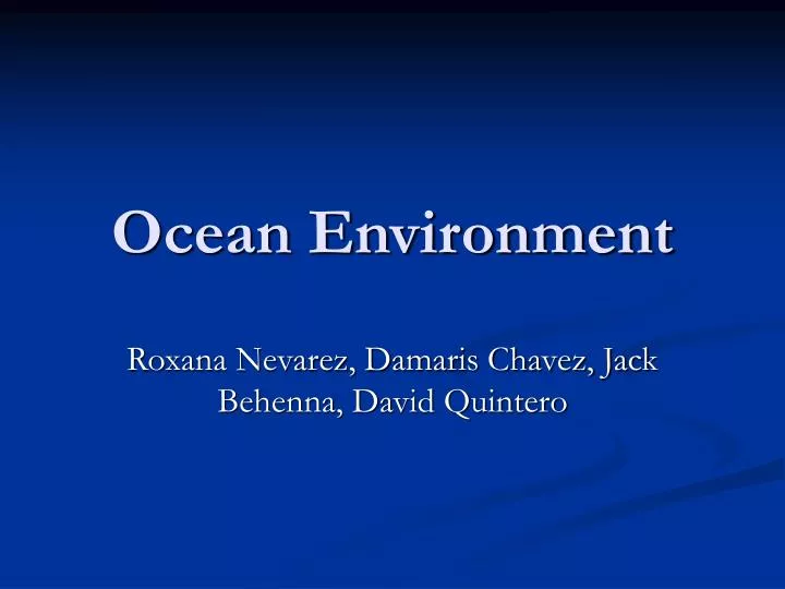 ocean environment