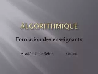 algorithmique
