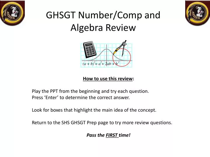 ghsgt number comp and algebra review