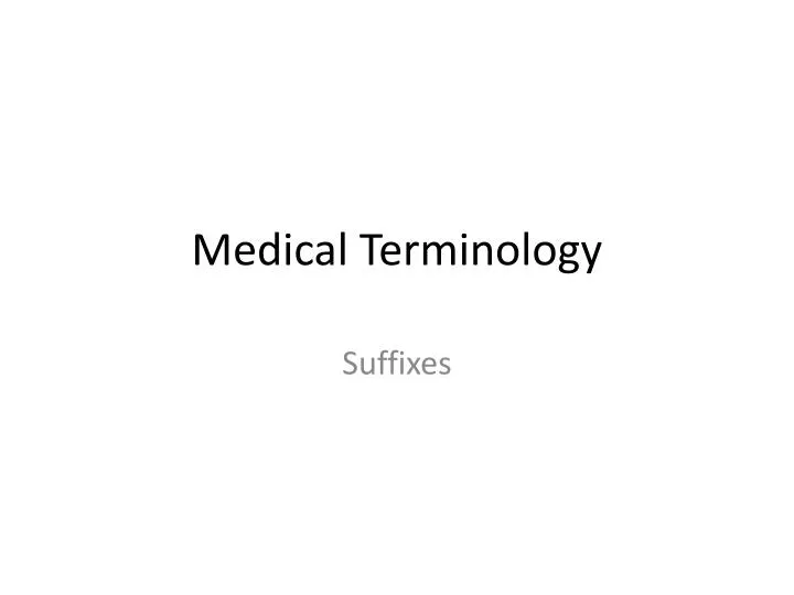 medical terminology