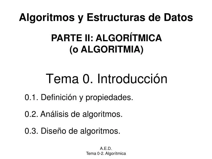 algoritmos y estructuras de datos