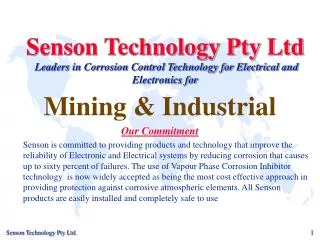Mining &amp; Industrial Our Commitment