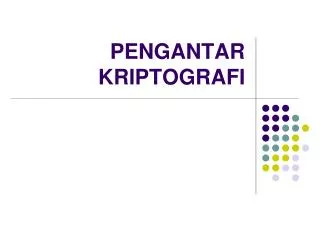 pengantar kriptografi
