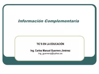 informaci n complementaria