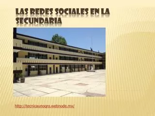 las redes sociales en la secundaria