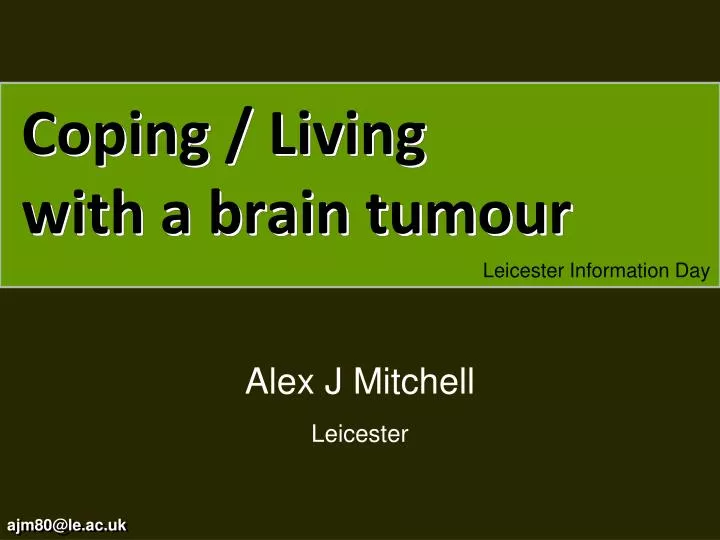 coping living with a brain tumour