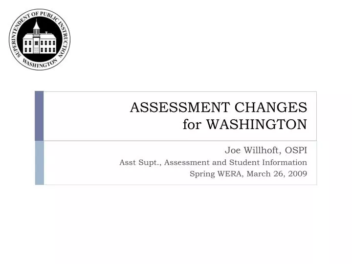 assessment changes for washington