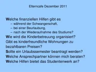 elterncafe dezember 2011