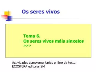 os seres vivos
