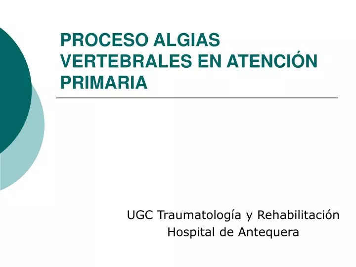 proceso algias vertebrales en atenci n primaria