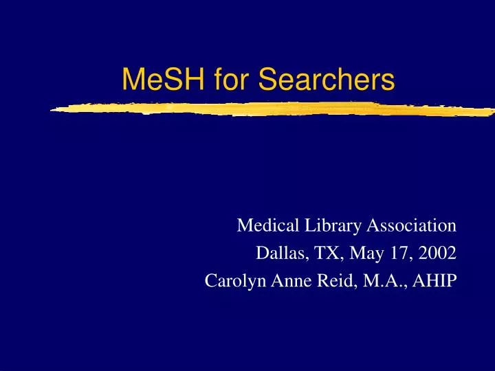 mesh for searchers