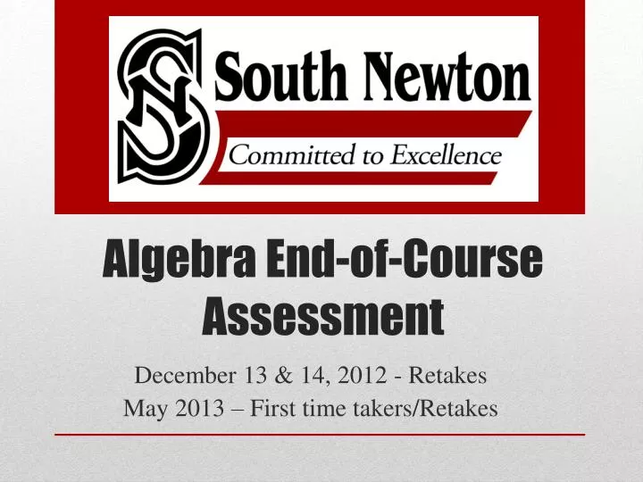 algebra end of course assessment