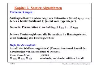 kapitel 7 sortier algorithmen