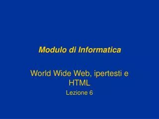 modulo di informatica