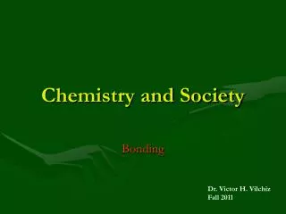 Chemistry and Society