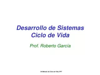 desarrollo de sistemas ciclo de vida