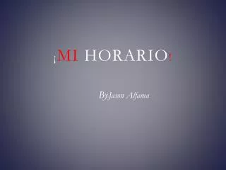 mi horario