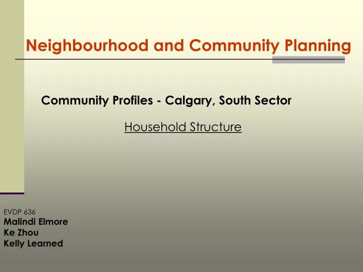 neighbourhood and community planning