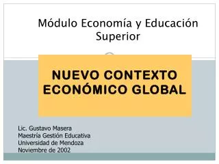 nuevo contexto econ mico global