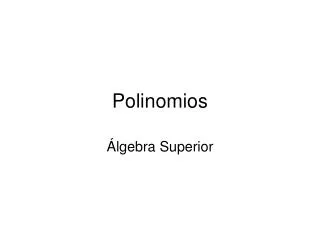 polinomios