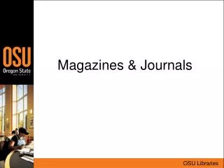Magazines &amp; Journals