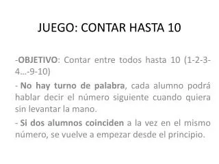 juego contar hasta 10